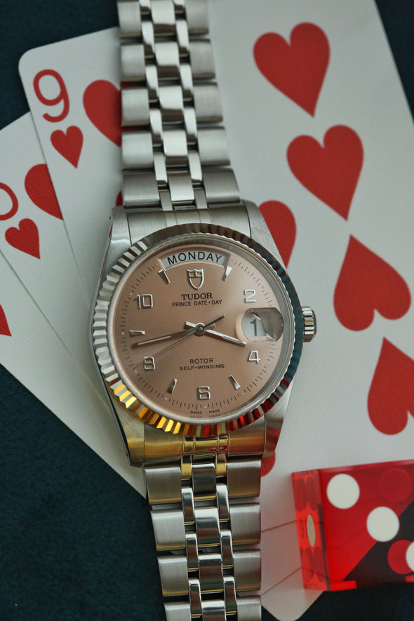 Tudor Prince Date-Day 76214 Salmon Dial Watch