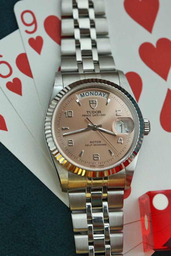 Tudor Prince Date-Day 76214 Salmon Dial Watch