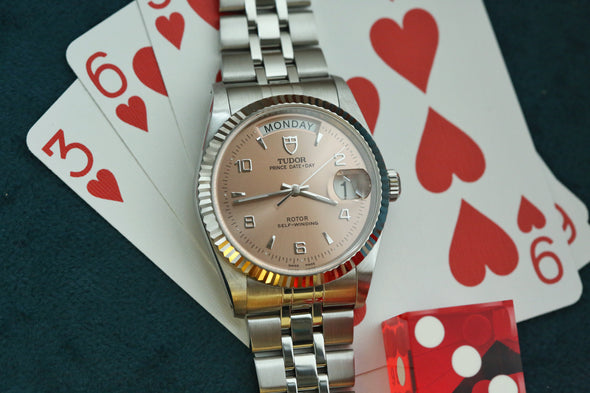 Tudor Prince Date-Day 76214 Salmon Dial Watch