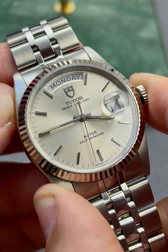 Tudor Prince Date-Day 76214 sunburst dial watch full-set