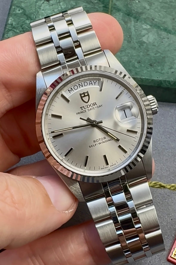 Tudor Prince Date-Day 76214 sunburst dial watch full-set