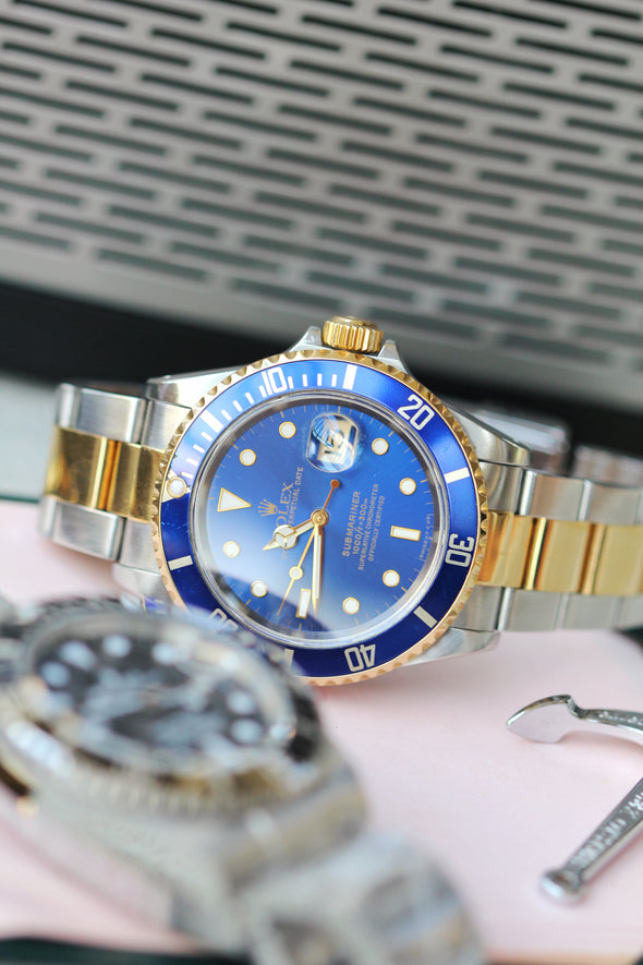Rolex Submariner Date 16613 Watch Bluesy