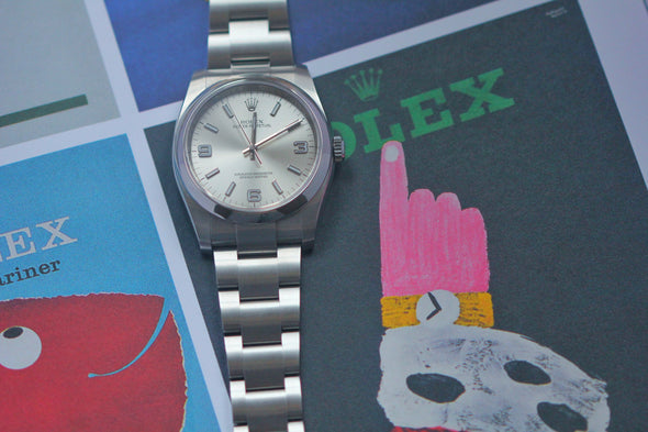 Rolex Oyster Perpetual 116000 Silver Dial Full-Set Watch Made in 2014