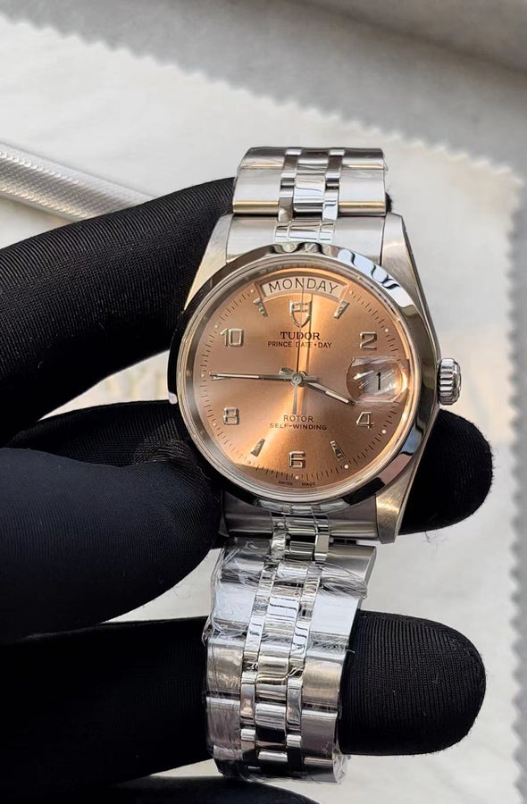 Tudor Prince Date-Day 76200 Salmon Dial Watch