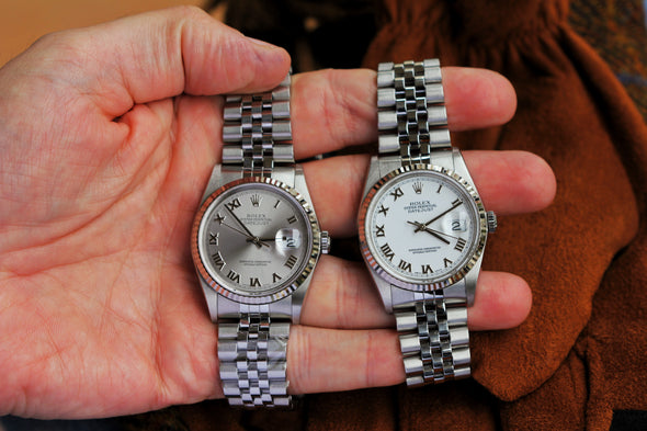 Rolex Datejust 36 Silver Roman Dial 16234 Full-Set 2005