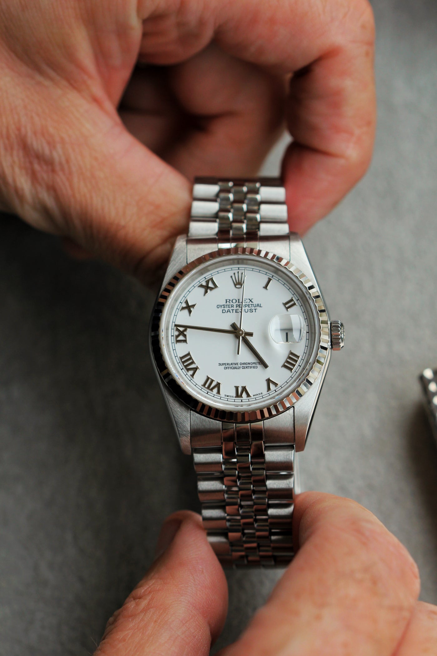 Rolex White Dial On Wrist Rolex Datejust Oyster Bracelet White