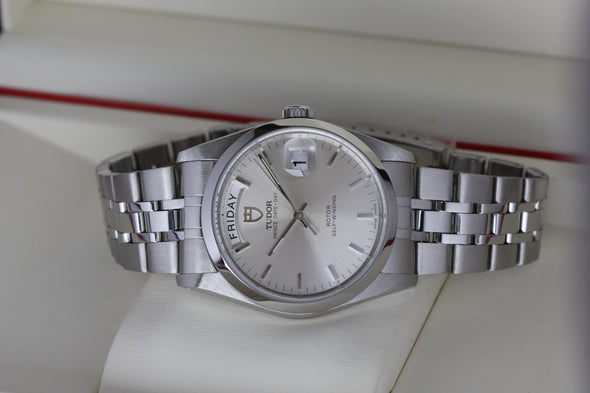 Tudor Prince Date-Day 76200 Sunburst Dial watch with box