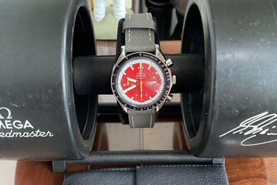 Omega Speedmaster Ferrari Grand Prix Red Dial watch Michael Schumacher racing 1997