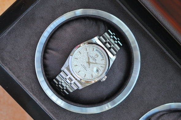 Tudor Prince Date-Day 76200 Automatic Stainless steel Men's Linen Dial Watch