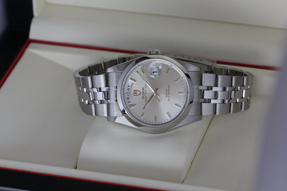 Tudor Prince Date-Day 76200 Sunburst Dial watch with box