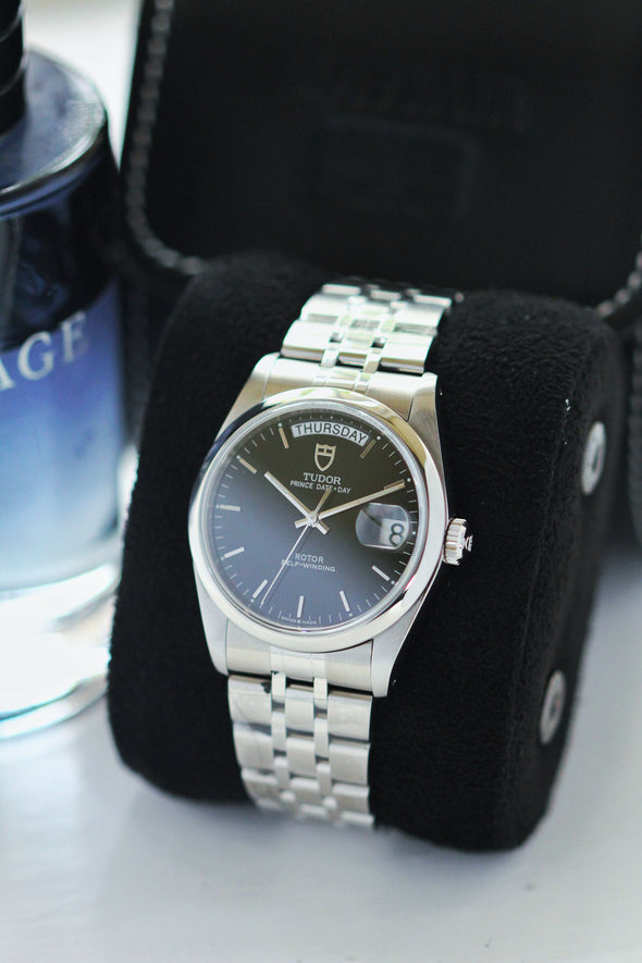 Tudor Prince Date-Day 76200 Black Dial watch full-set