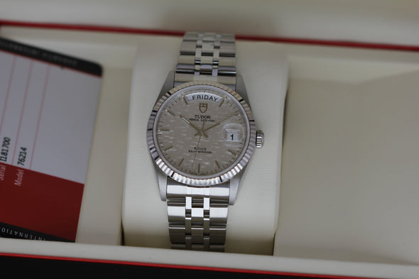 Tudor Prince Date-Day 76214 Automatic Linen dial watch