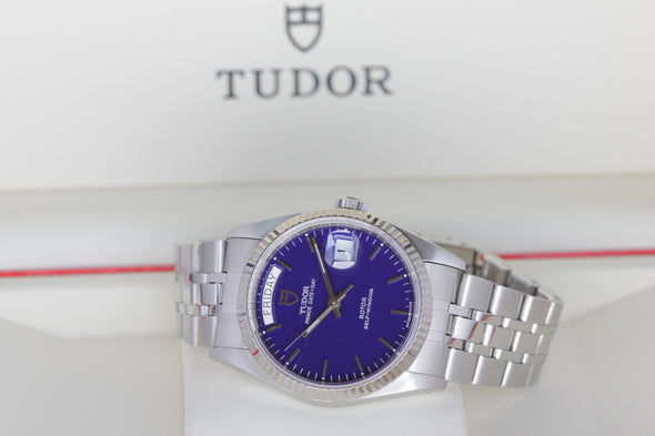 Tudor Prince Day-Date 76214 rare blue dial Watch