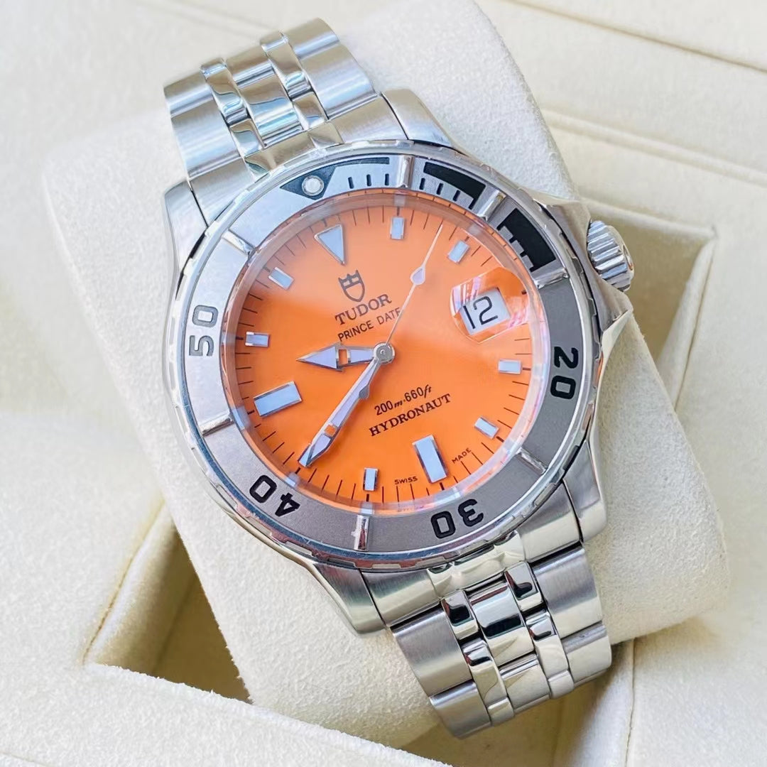 Tudor Hydronaut 89190P Orange dial watch mayfairwatch