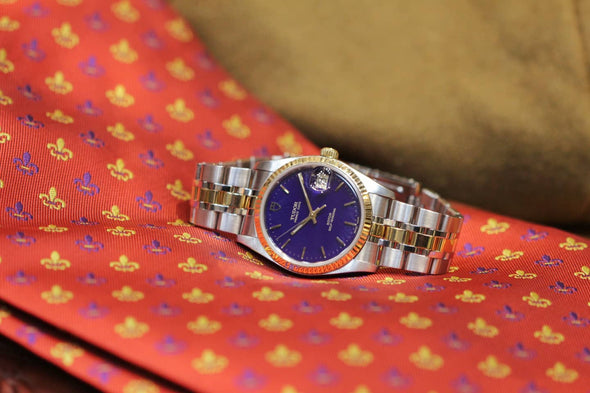 Tudor Prince Date 74033 rare blue dial Watch full-set