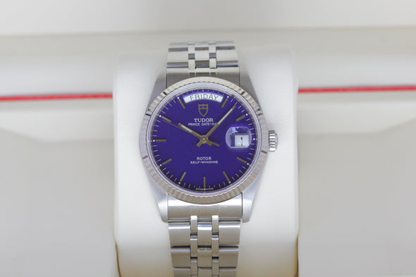 Tudor Prince Day-Date 76214 rare blue dial Watch