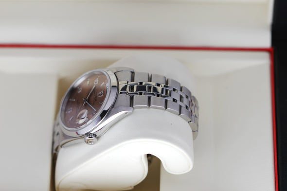Tudor Prince Date-Day 76200 rare Salmon pink 2-4-6-8-10 dial Watch