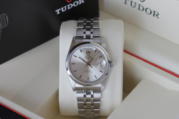 Tudor Prince Date-Day 76200 Sunburst Dial watch with box