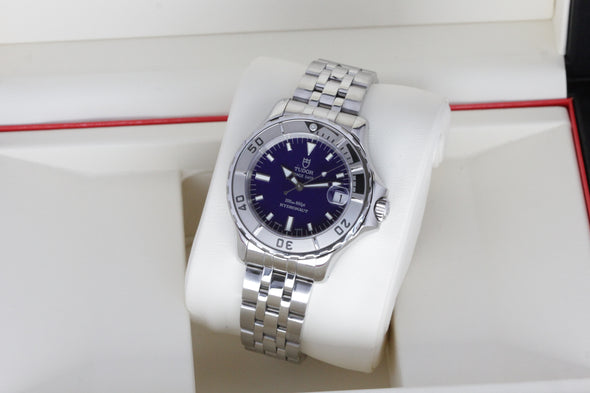 Tudor Prince Date Hydronaut rare blue dial watch