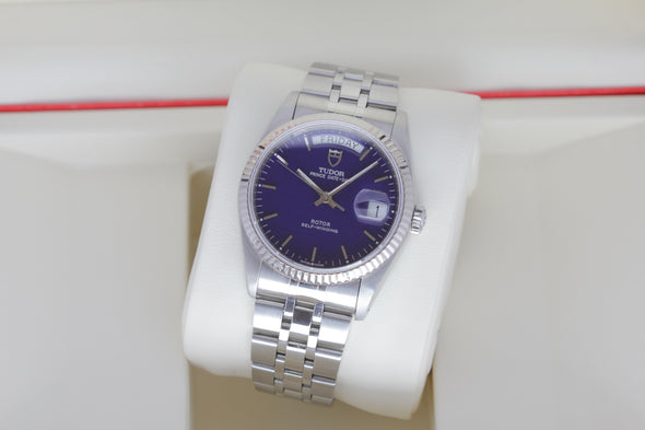 Tudor Prince Day-Date 76214 rare blue dial Watch