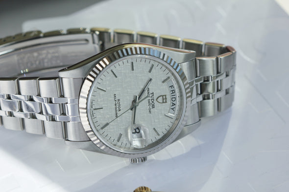 Tudor Prince Date-Day 76214 Automatic Linen dial watch