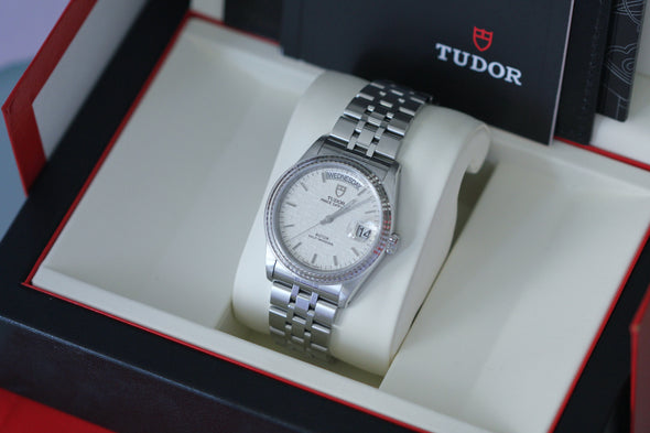 Tudor Prince Date-Day 76214 Automatic Linen dial watch Full-set 2019