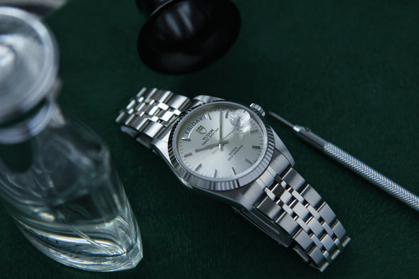 Tudor Prince Date-Day 76214 sunburst dial watch