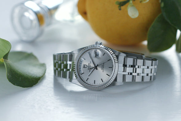 Tudor Prince Date-Day 76214 sunburst dial watch