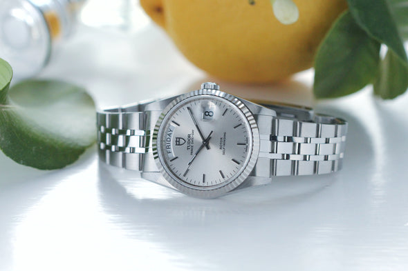 Tudor Prince Date-Day 76214 sunburst dial watch