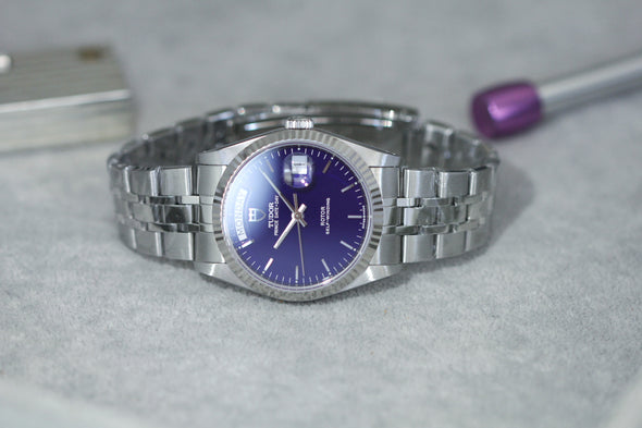 Tudor Prince Day-Date 76214 rare blue dial Watch