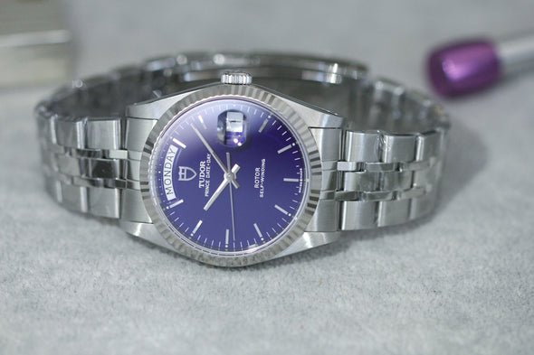 Tudor Prince Day-Date 76214 rare blue dial Watch
