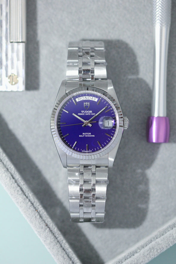 Tudor Prince Day-Date 76214 rare blue dial Watch