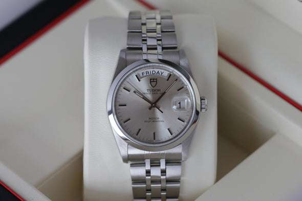 Tudor Prince Date-Day 76200 Sunburst Dial watch with box