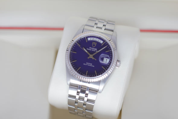 Tudor Prince Day-Date 76214 rare blue dial Watch