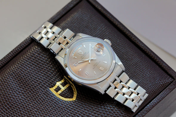 Tudor Prince Date-Day 76200 rare Salmon pink 2-4-6-8-10 dial Watch