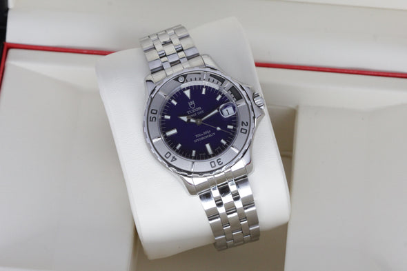 Tudor Prince Date Hydronaut rare blue dial watch