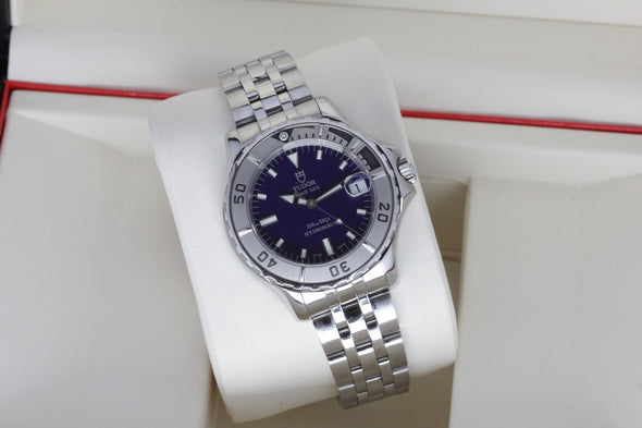 Tudor Prince Date Hydronaut rare blue dial watch