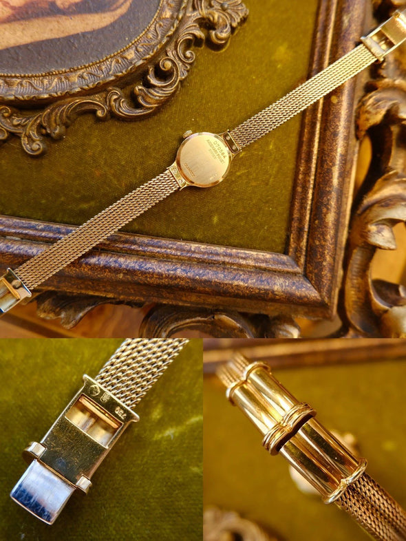 Audemars Piguet 18 Karat Gold white dial ladies watch full-set with original box and paper