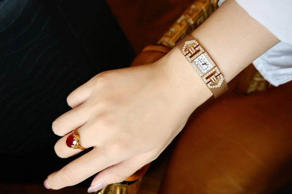 Audemars Piguet Lady's diamond Art deco watch