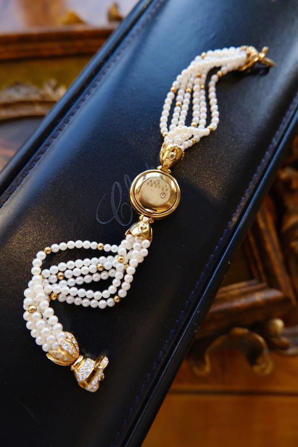 Chopard pearl and diamond watch cocktail watch
