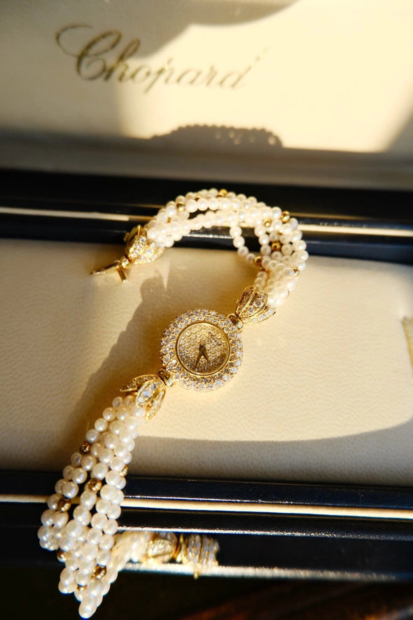 Chopard pearl and diamond watch cocktail watch