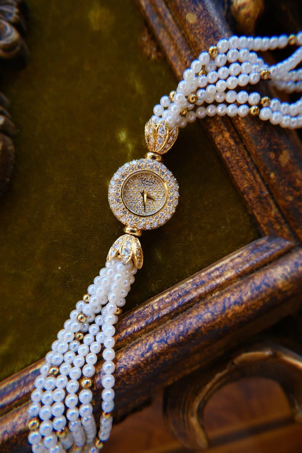 Chopard pearl and diamond watch cocktail watch
