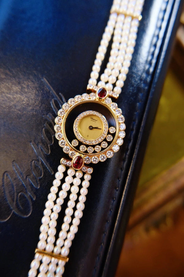 Chopard pearl and diamond watch cocktail watch