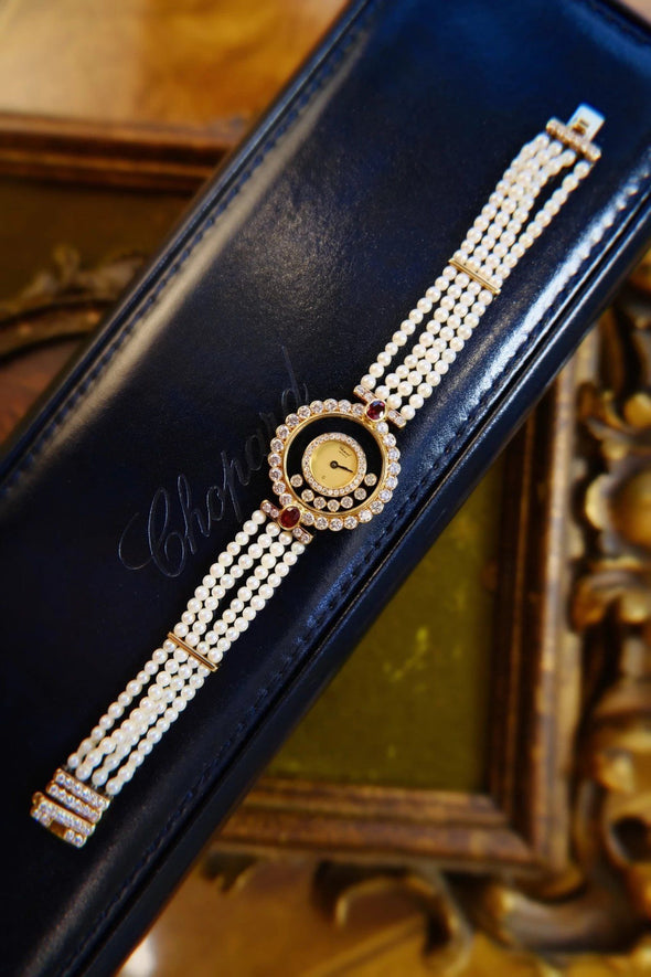 Chopard pearl and diamond watch cocktail watch