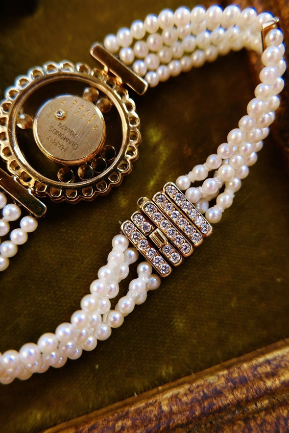 Chopard pearl and diamond watch cocktail watch