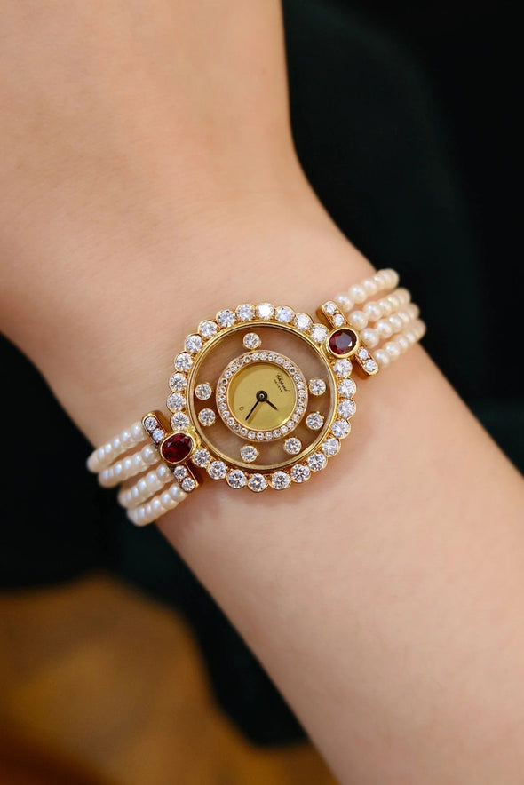 Chopard pearl and diamond watch cocktail watch