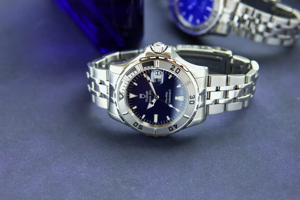 Tudor Hydronaut 89190P blue dial watch