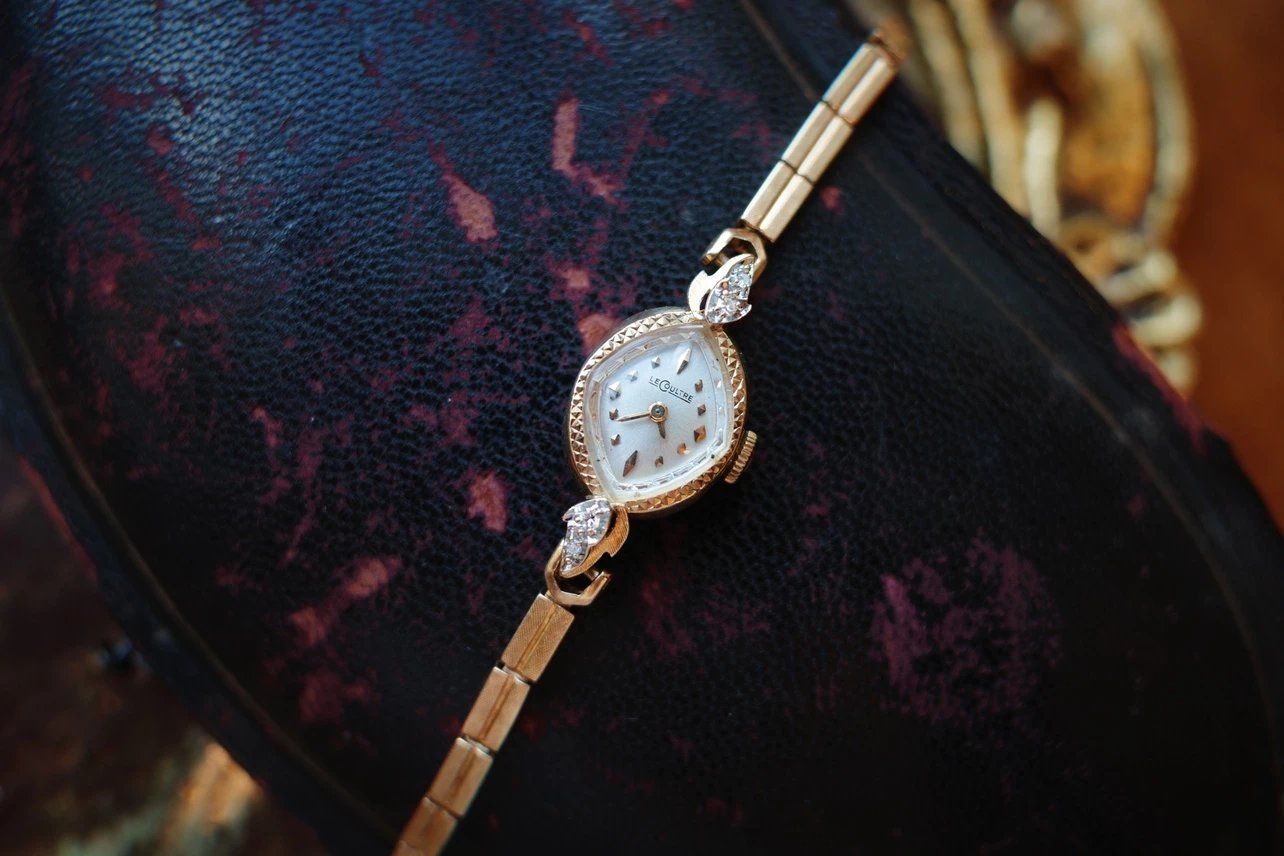 Lecoultre 14k gold watch vintage cheap