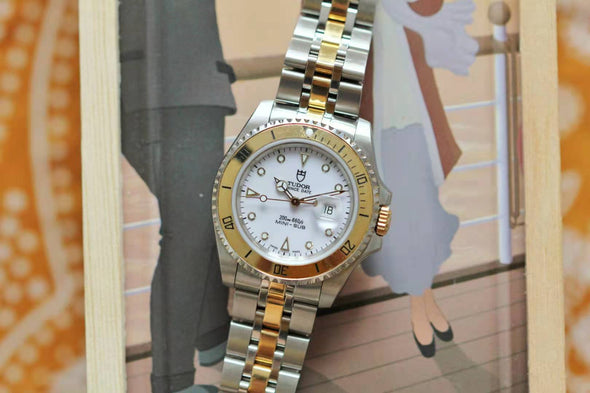 TUDOR Mini Sub Prince Date Automatic 73193 SS / YG White dial Submariner