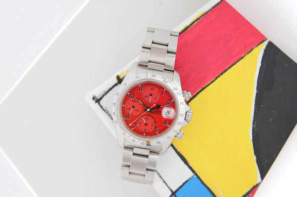 Tudor Prince Date Chronograph Tiger 79280 Daytona Rare Red Dial